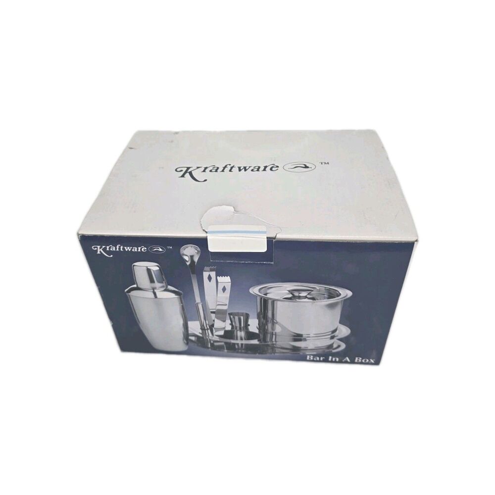 Kraftware 6 PIECE STAINLESS STEEL BAR SET AND 250 PROMO NECKERS
